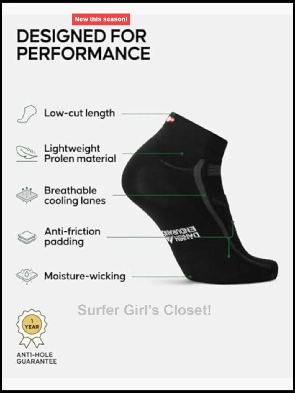 Low-Cut Cycling Socks with Cushioned Sole 3-Pack